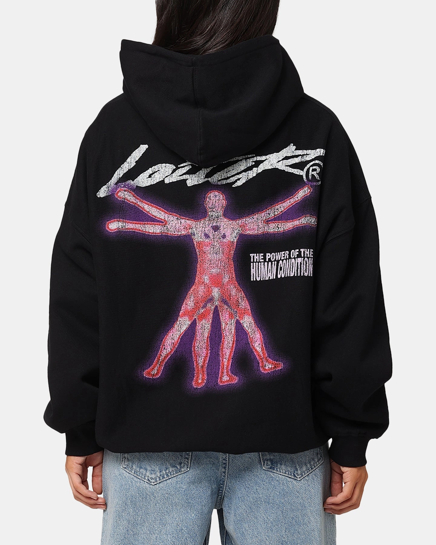 Loiter Human Condition Hoodie Black Rain Comfort