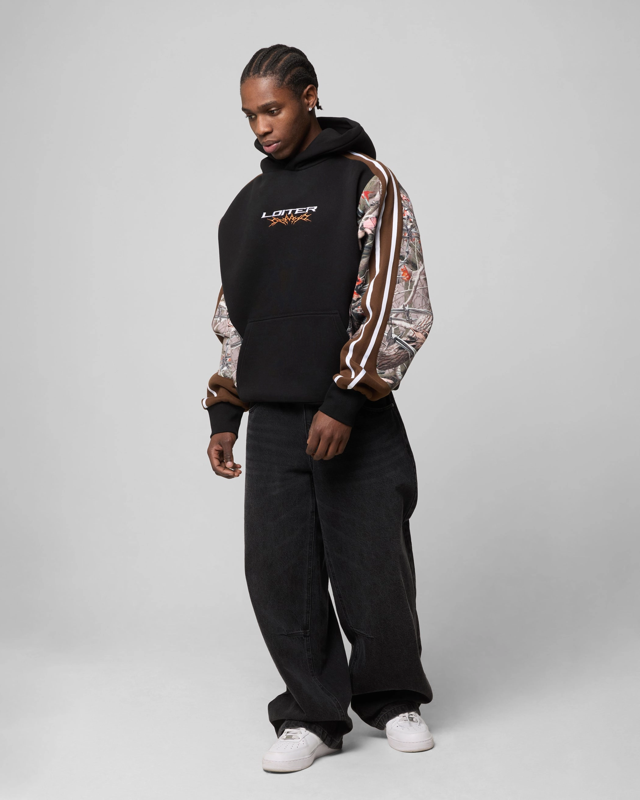 Loiter Hunter Patchwork Hoodie Real Tree Camo Technology - advanced