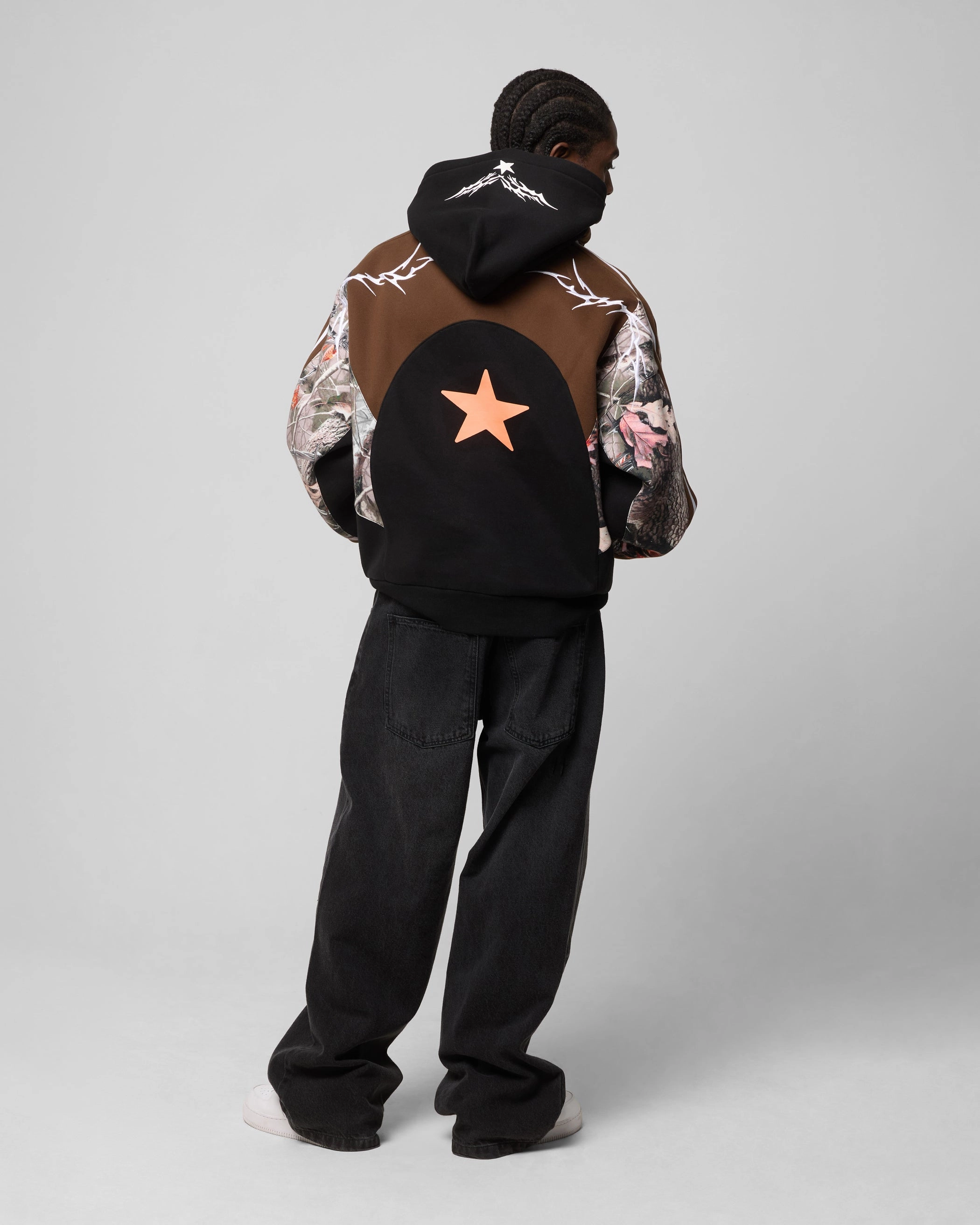 Customized Loiter Hunter Patchwork Hoodie Real Tree Camo