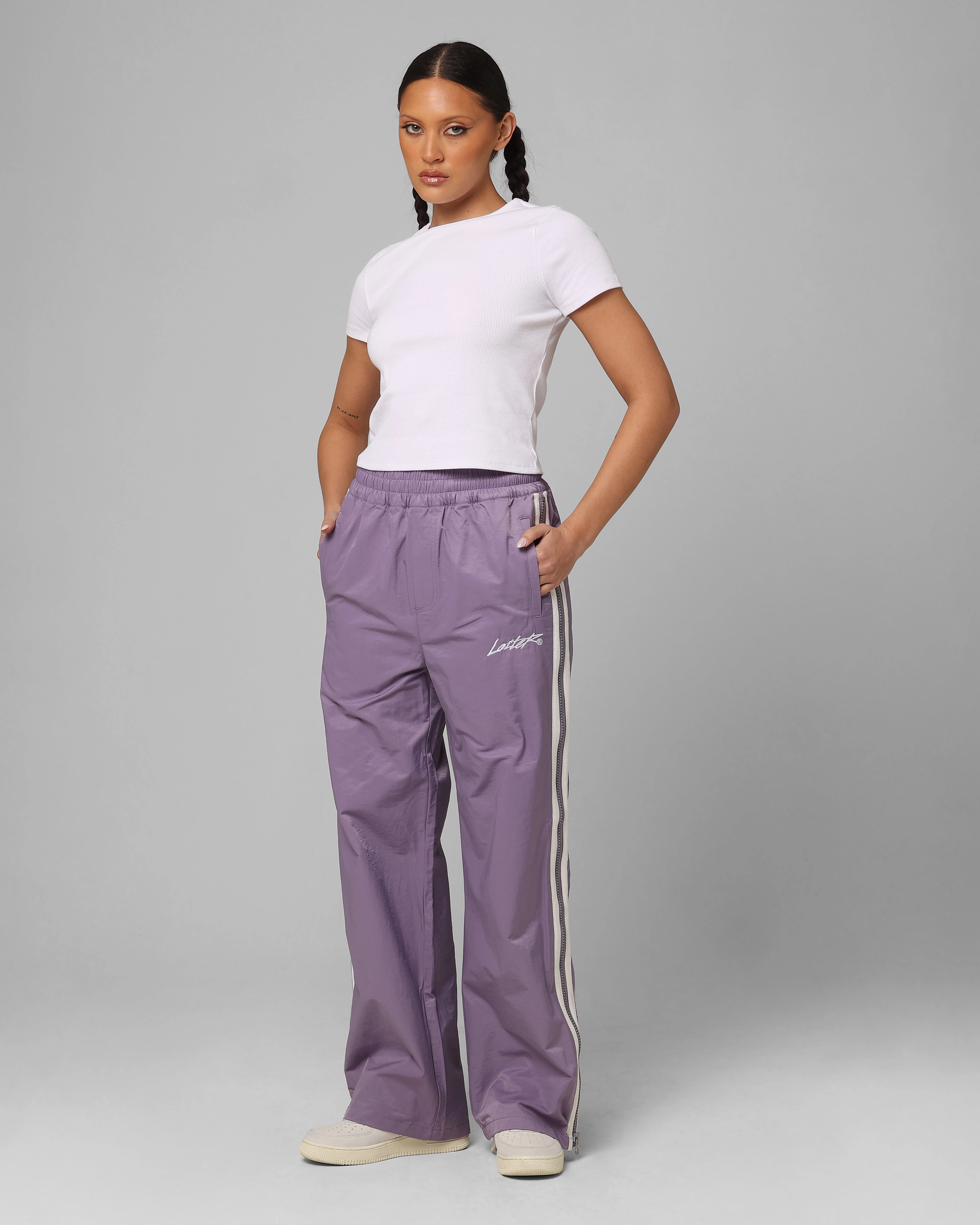 Loiter Hunter Track Pant Purple Non Clip Durable Material