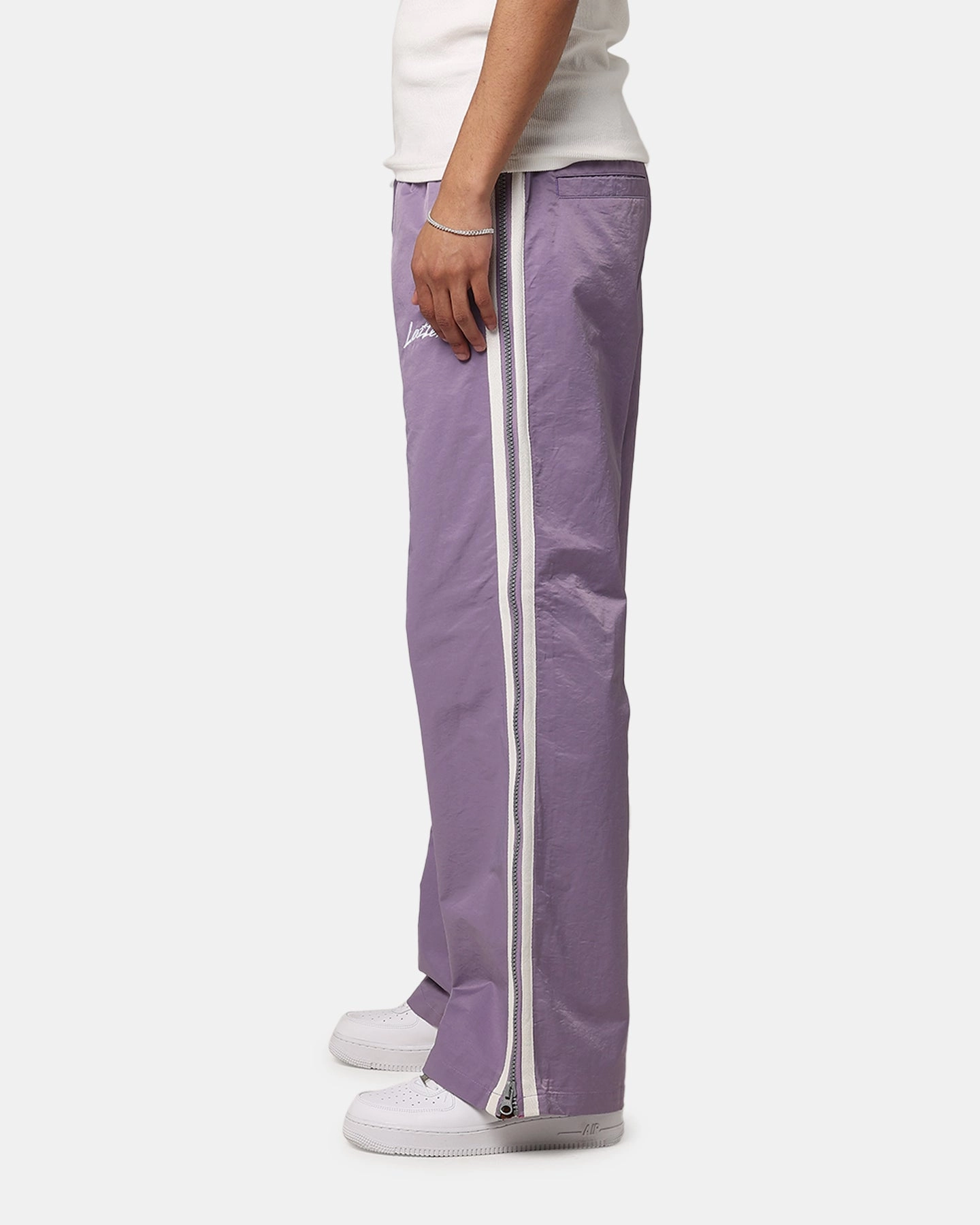 Loiter Hunter Track Pant Purple High Quality Material smooth zipper