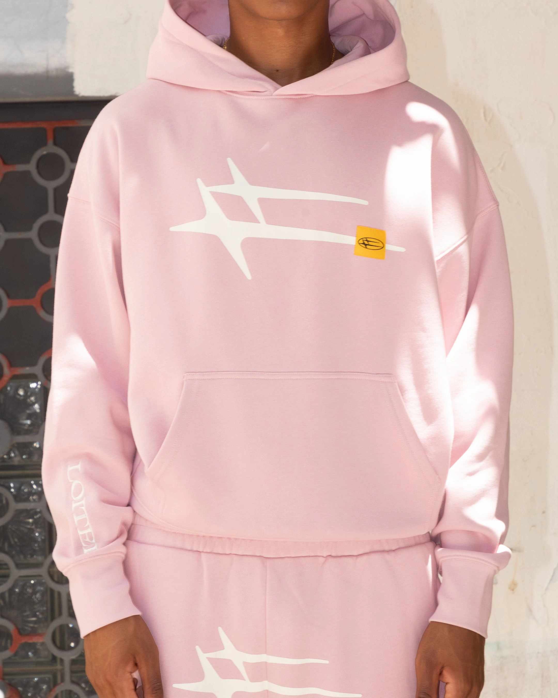 Loiter Hybrid Premium Hoodie Dusty Pink vertical