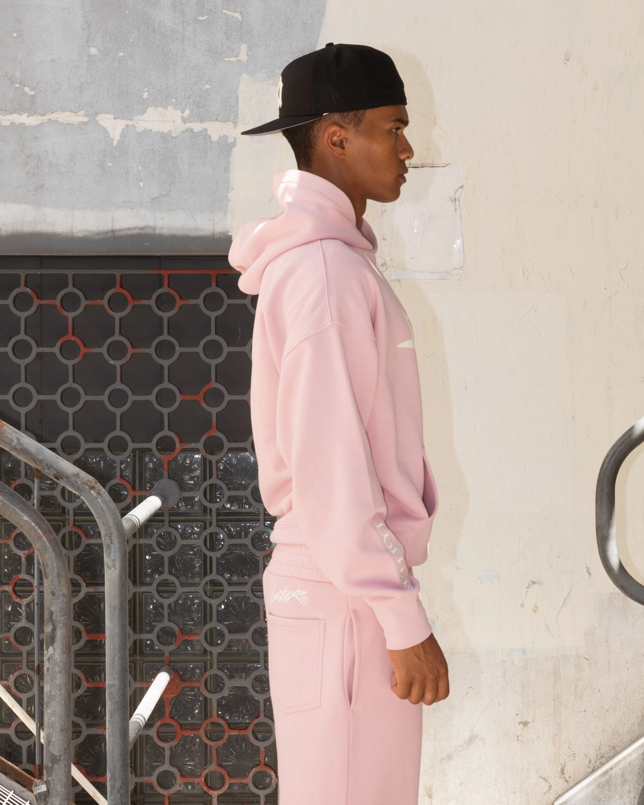 Quick Smooth Reliable Quality Loiter Hybrid Premium Hoodie Dusty Pink