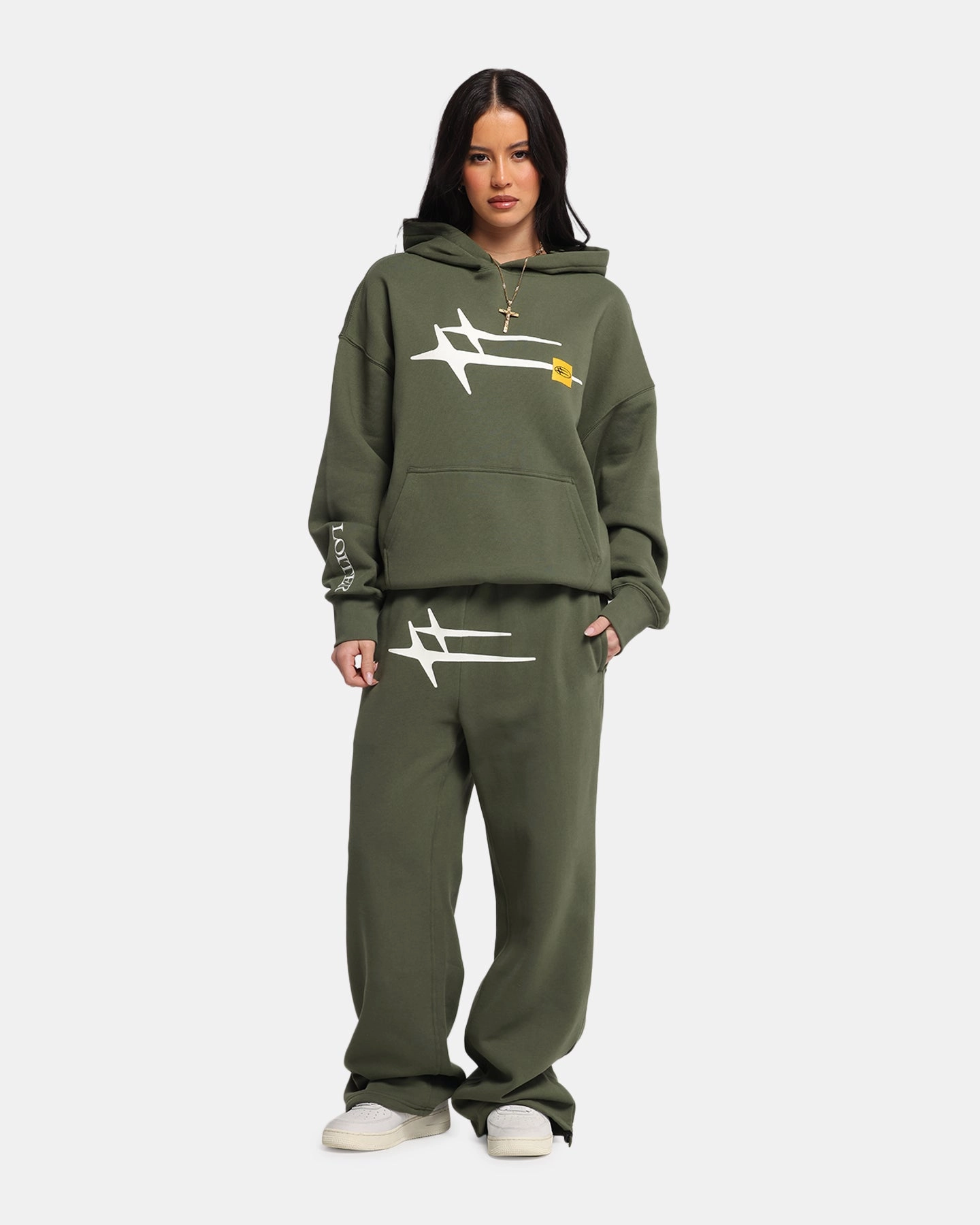 Loiter Hybrid Premium Hoodie Olive suitable for educational purposes