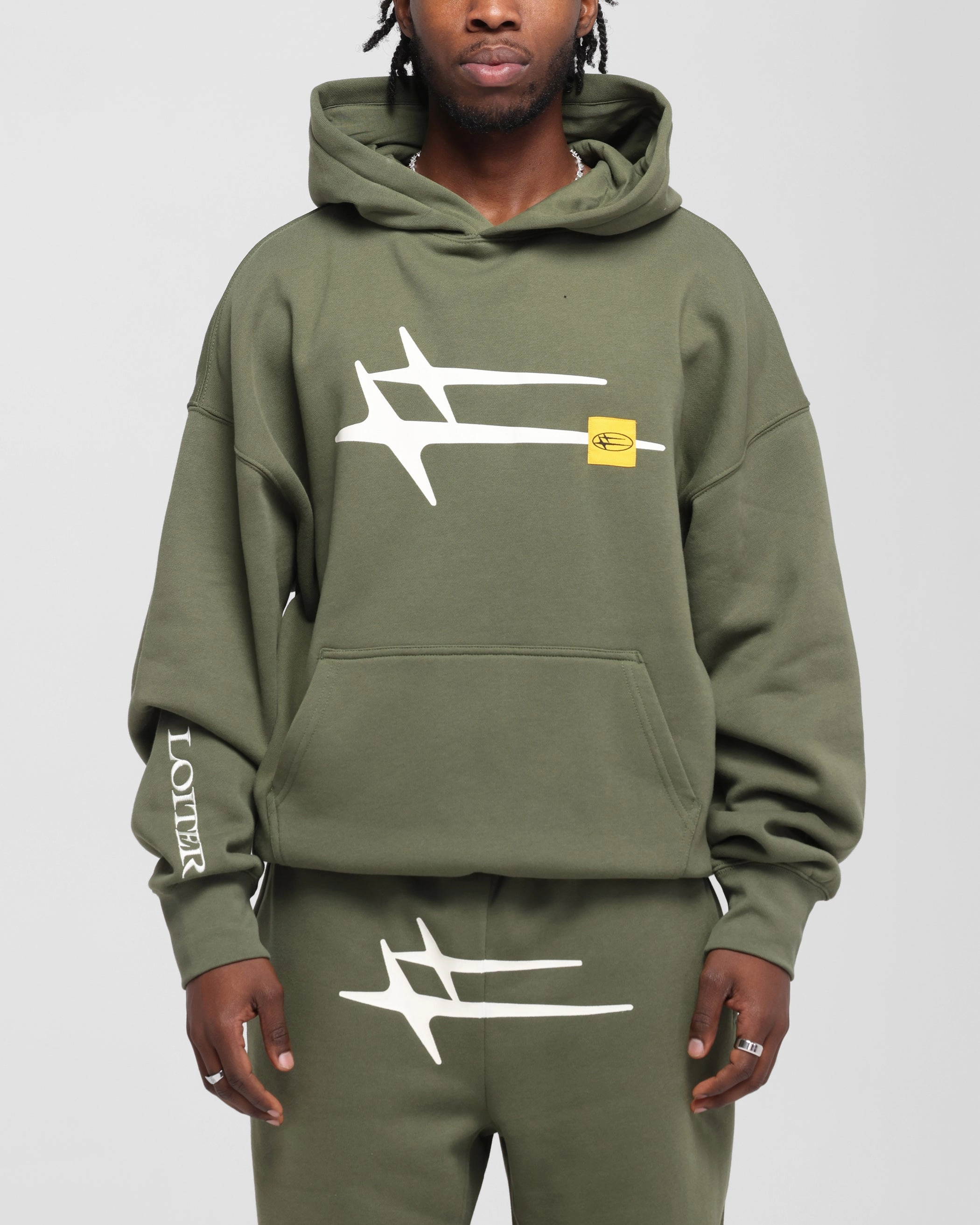Road Trip Loiter Hybrid Premium Hoodie Olive
