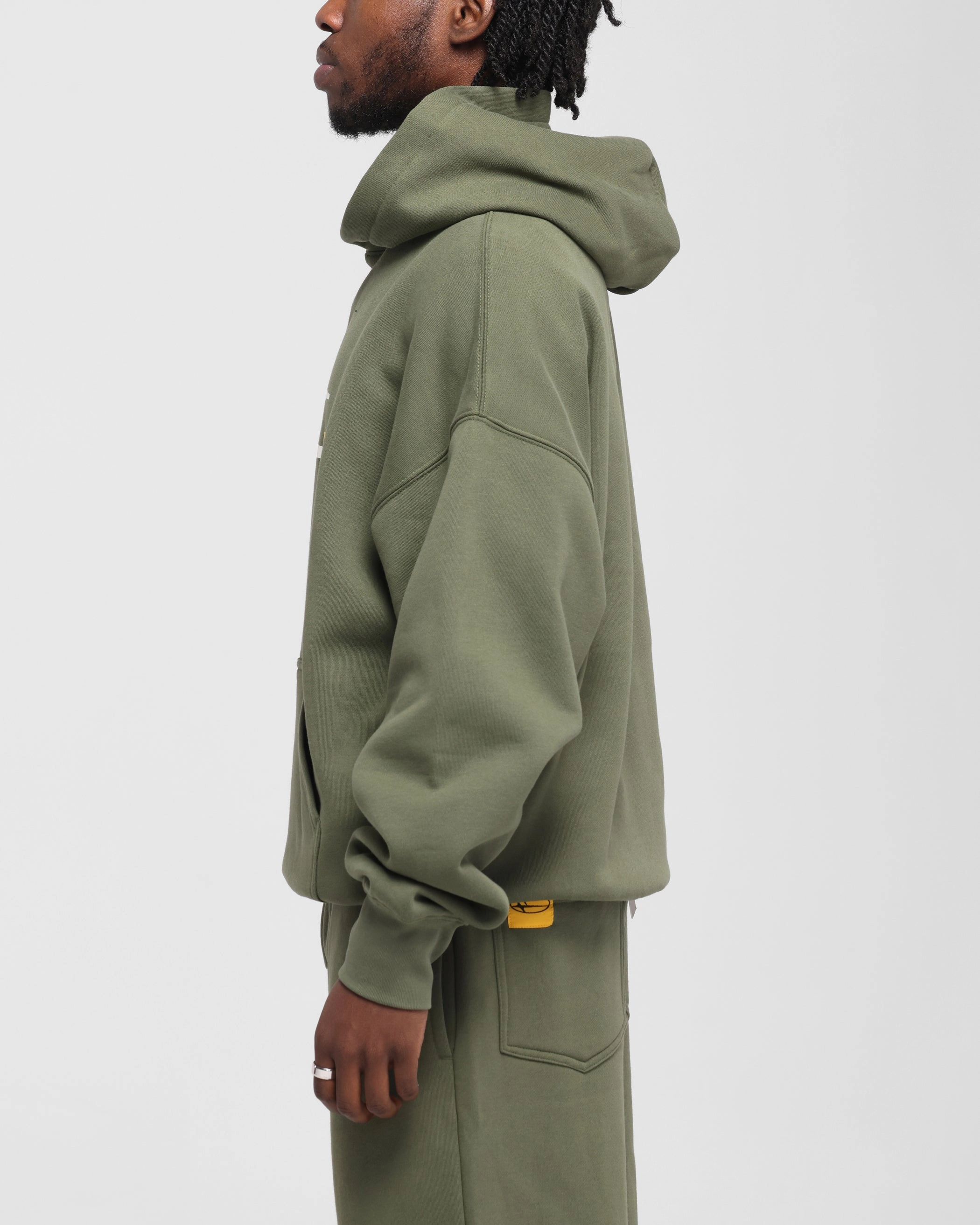 Style Statement Fall Friendly Loiter Hybrid Premium Hoodie Olive