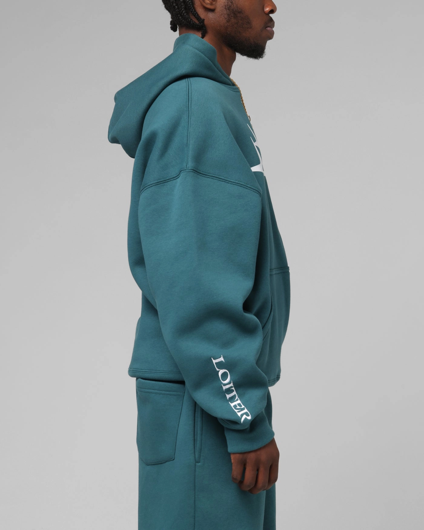 Loiter Hybrid Premium Hoodie Teal Winter Ready Faith