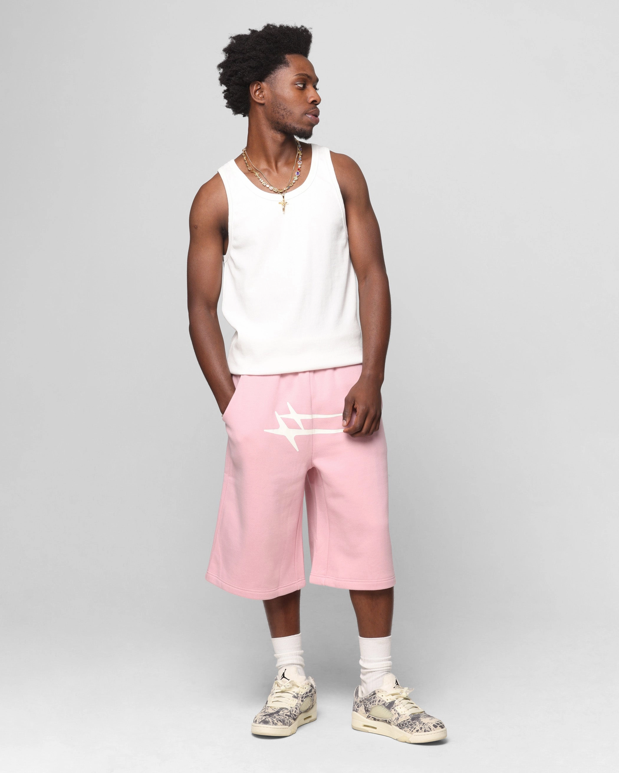 Loiter Hybrid Premium Shorts Dusty Pink Fashion Forward outdoor concert style