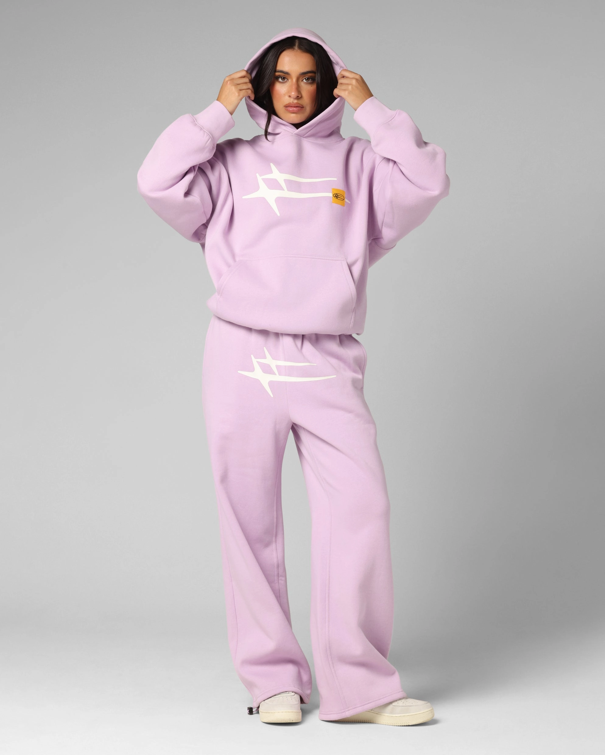 Loiter Hybrid Sweatpants Lilac FunctionalZipper Slim Design