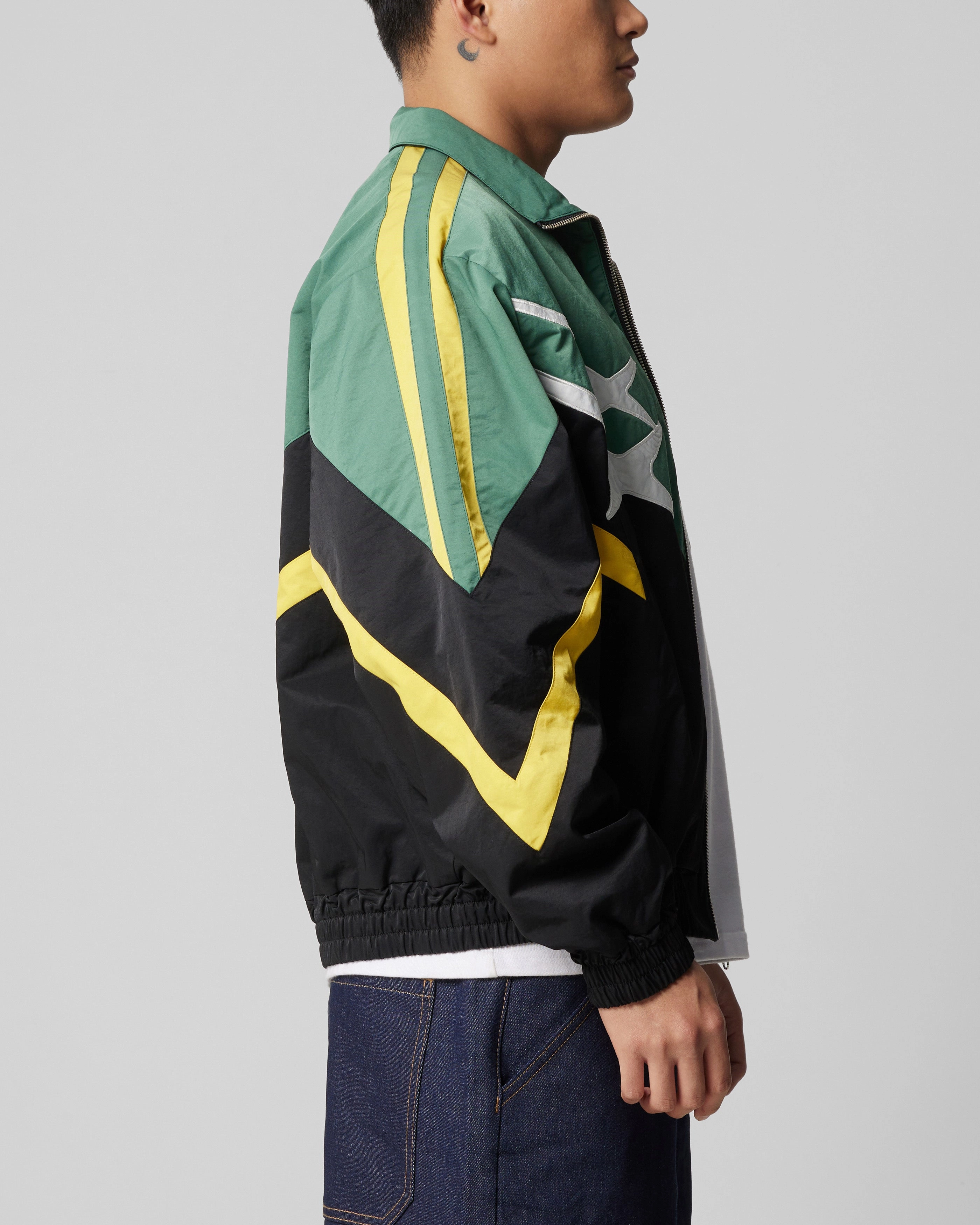 Seamless Integration Cold Protection Loiter Hybrid Track Jacket Green/Yellow