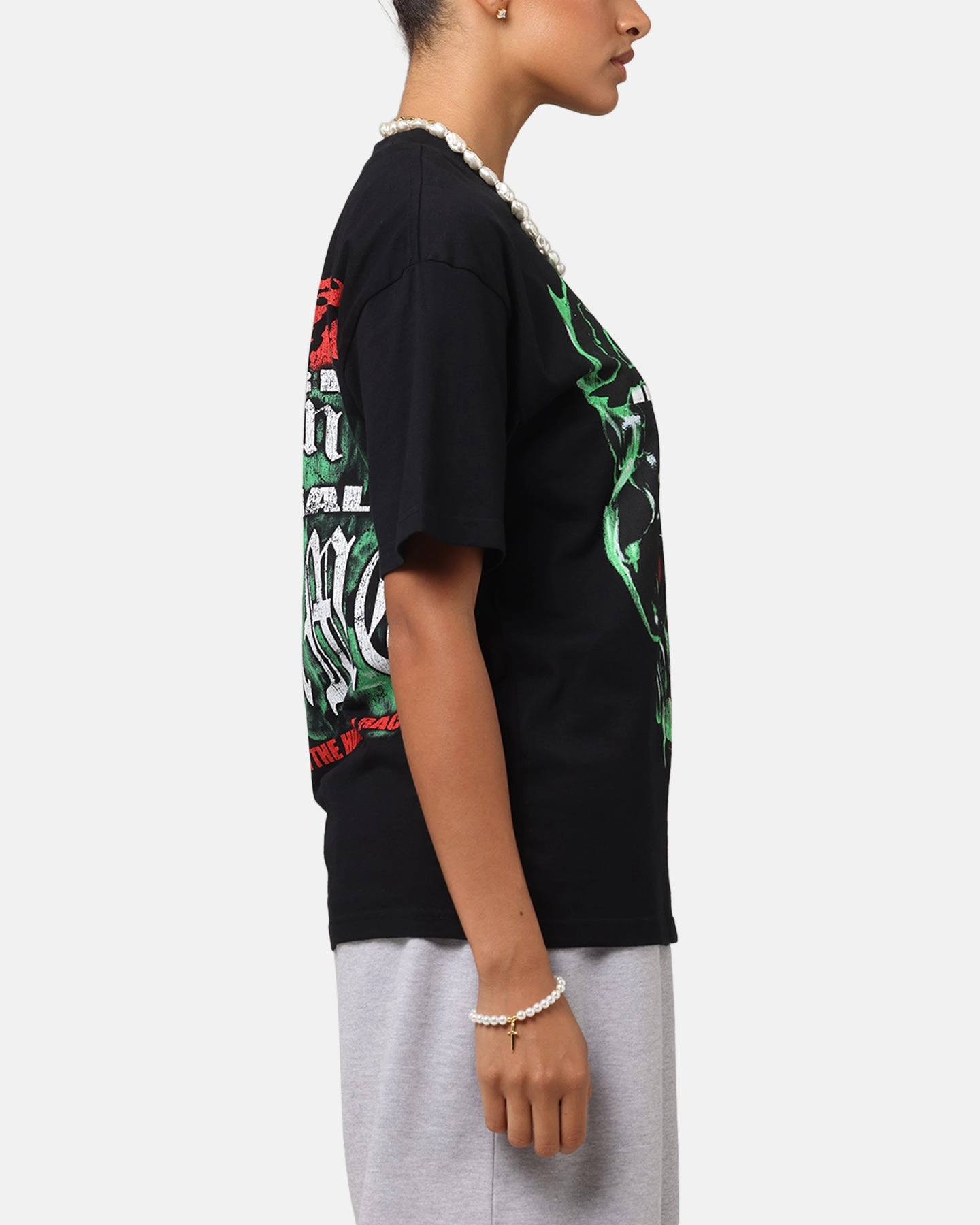 Loiter Inferno Drop T-Shirt Black SeamlessConstruction DoubleStitchedHem