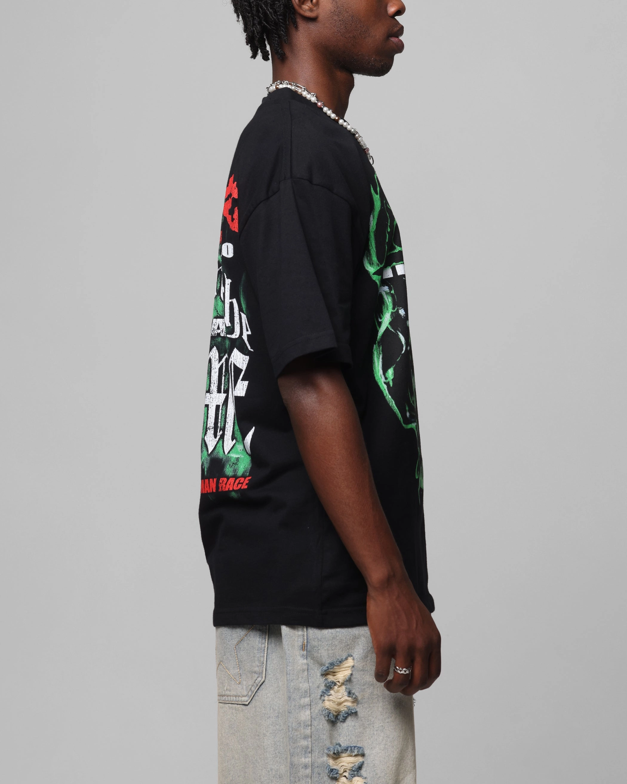AllSeasonWear Loiter Inferno Drop T-Shirt Black