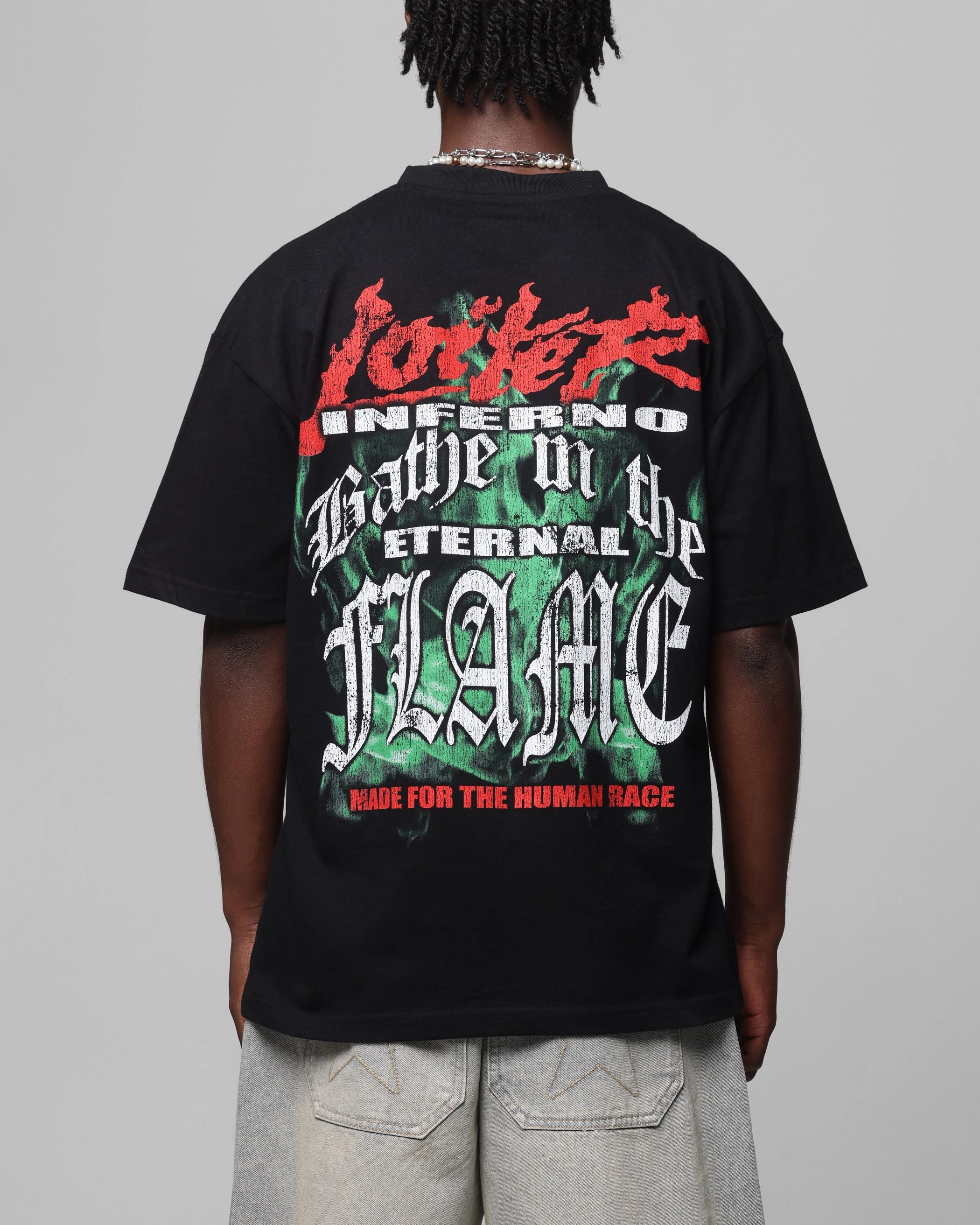 Loiter Inferno Drop T-Shirt Black AllSeasonWear