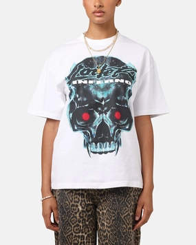 Loiter Inferno Drop T-Shirt White Classic Smart Relaxing Fit