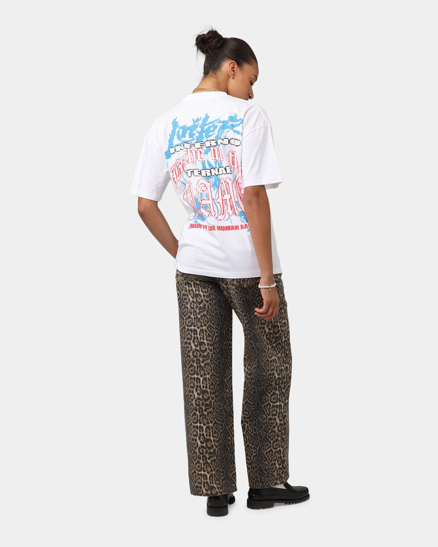 Loiter Inferno Drop T-Shirt White Perfect Wear Outdoor Wear