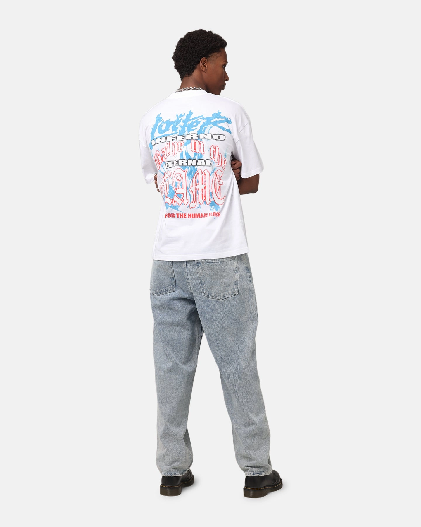 MultipurposeCuffs Loiter Inferno Drop T-Shirt White