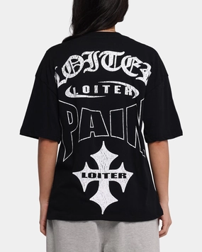 Loiter Inner Pain T-Shirt Black High Density Fabric
