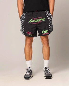 Street Ready Loiter Instinct Walk Shorts Black/Green/Red