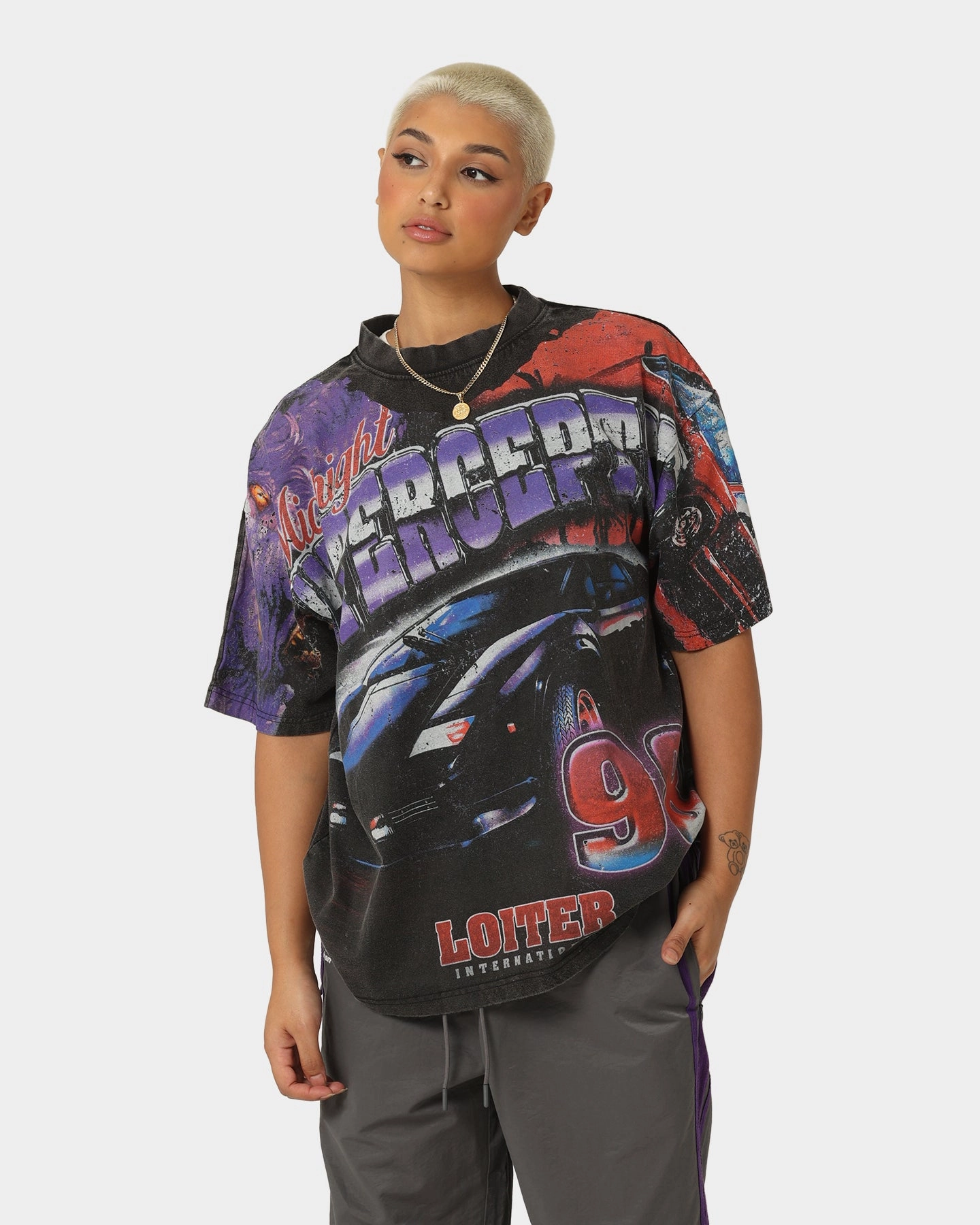 Loiter Interceptor Vintage T-Shirt Vintage Black Stylish and Fun