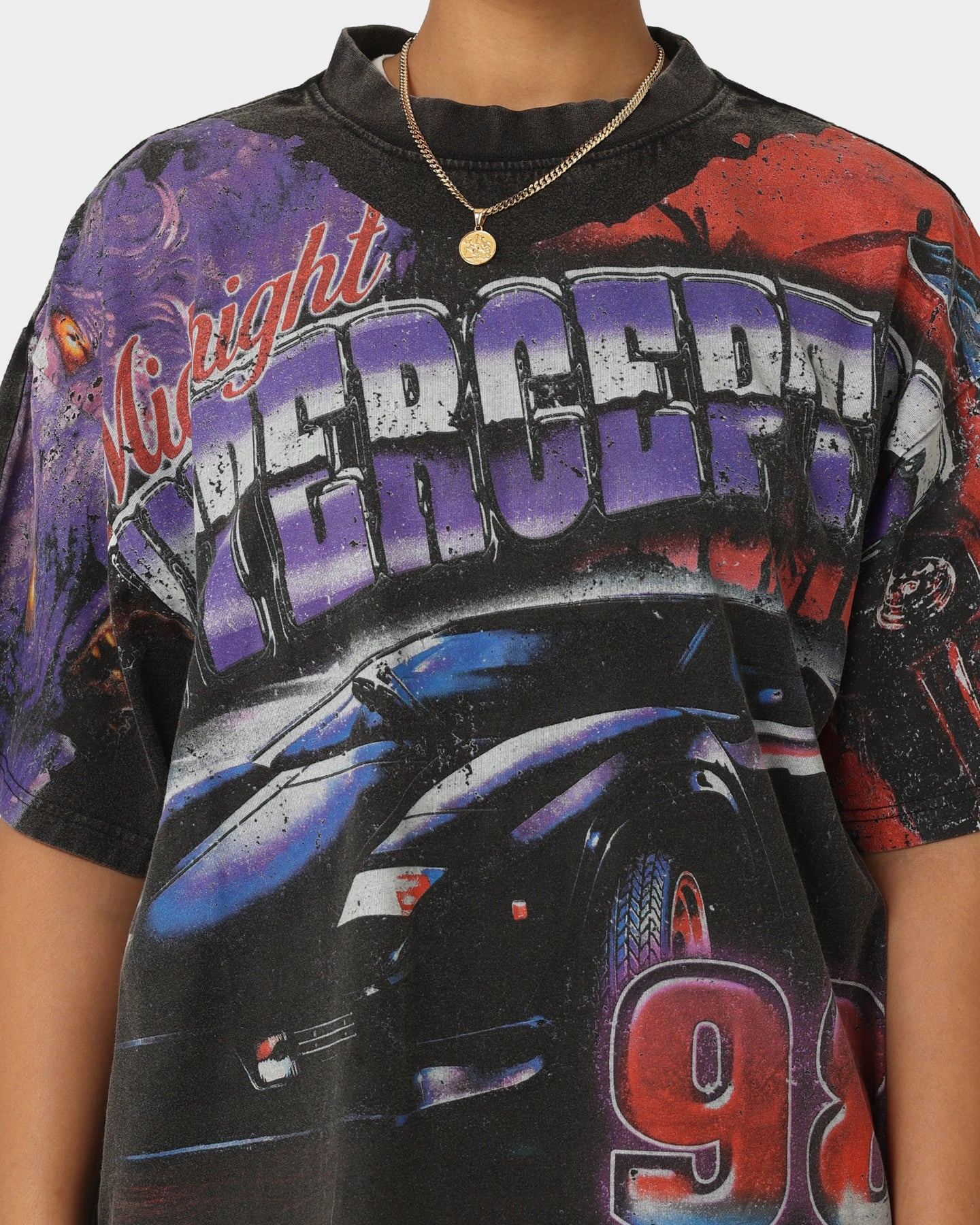 Breathable knit Light Fashion Loiter Interceptor Vintage T-Shirt Vintage Black