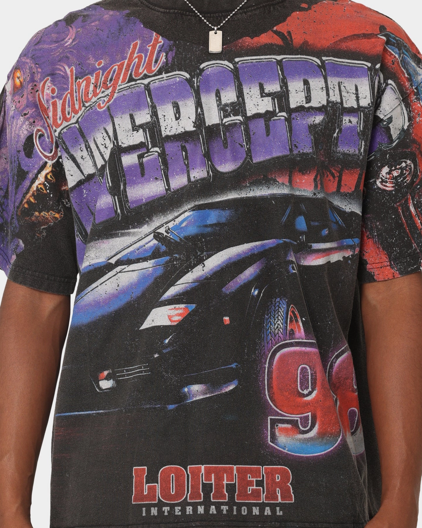 Comfy Essentials Loiter Interceptor Vintage T-Shirt Vintage Black