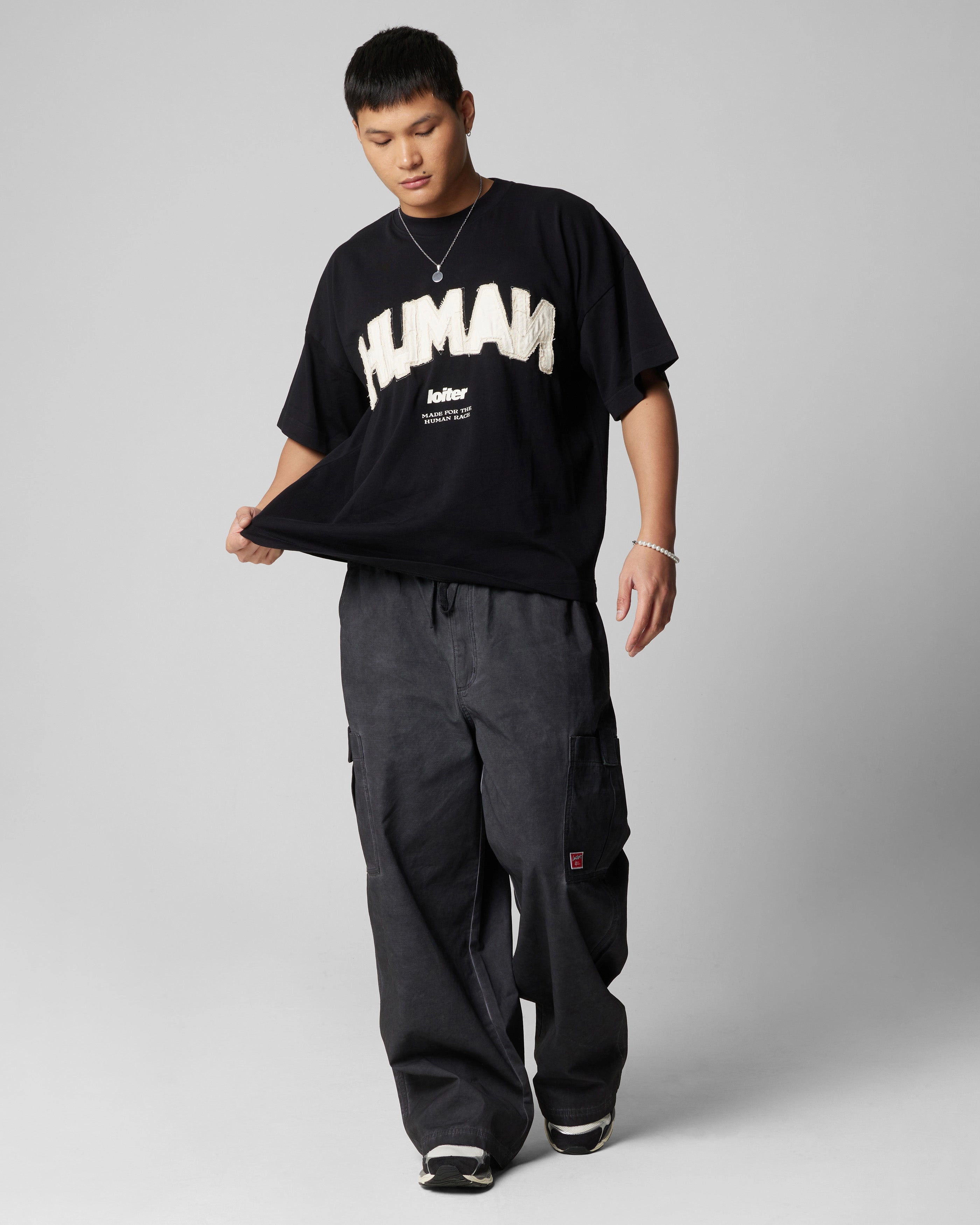 Loiter Kraven Parachute Pants Washed Black AbrasionResistantFabric Machine washable