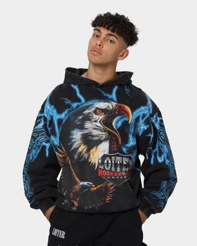 Loiter Lightning Eagle Vintage Hoodie Vintage Black divers Temperature Regulating
