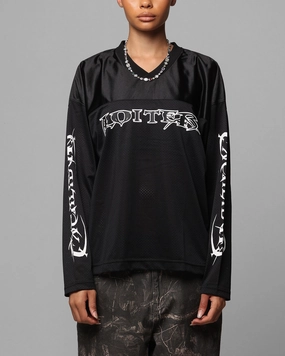 Premium Cotton Blend Loiter Long Sleeve Training Jersey Black