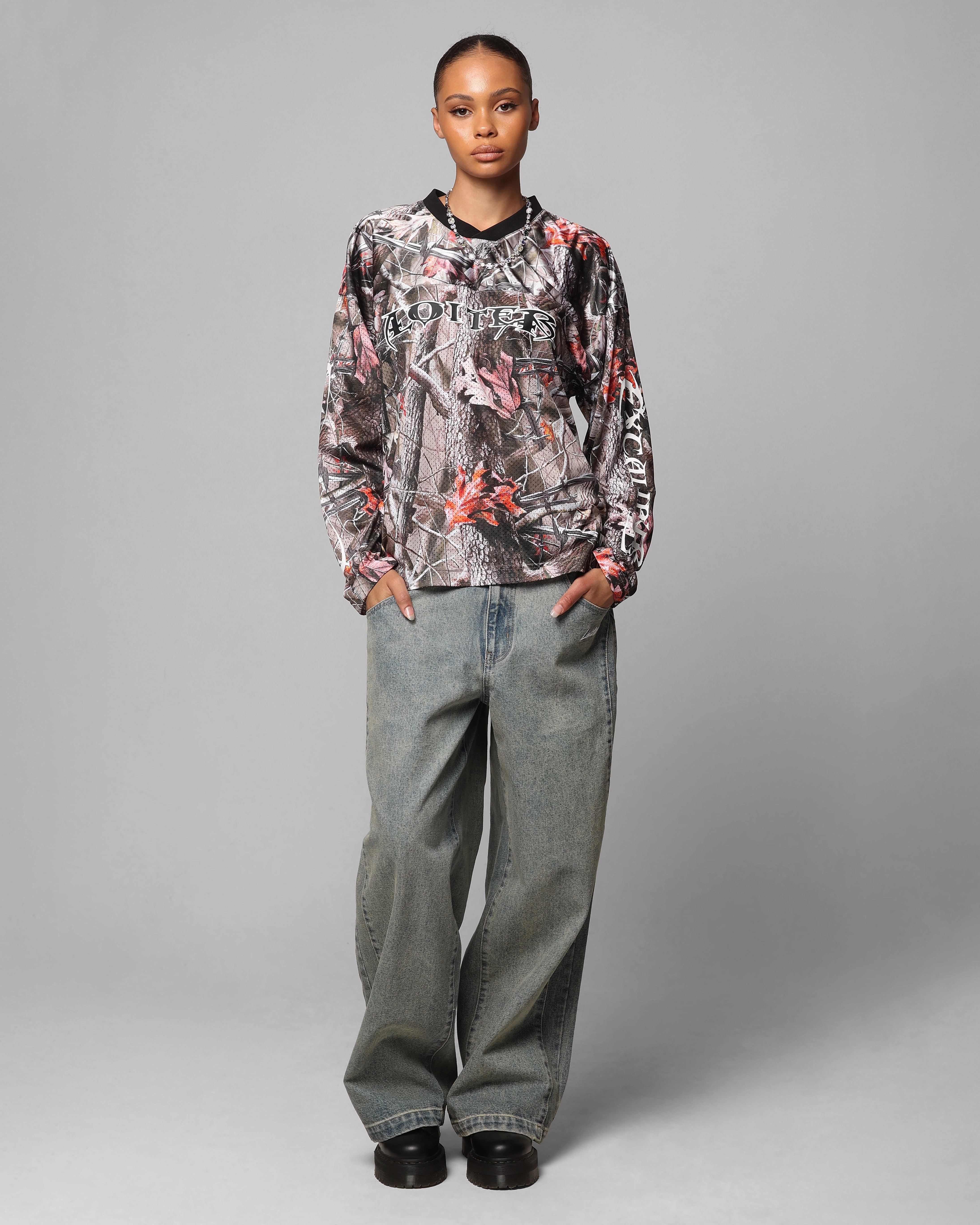Loiter Long Sleeve Training Jersey Real Treet Camo Smooth Flatlock Stitching