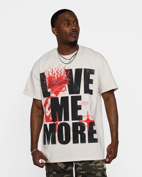 Wear Resistant Fabric Effortless Daywear Loiter Love Me More Vintage T-Shirt Off White