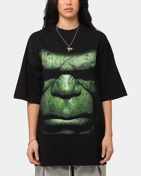 Everyday Comfort Style Loiter Marvel Hulk Mock Neck T-Shirt Black
