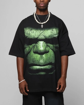 Loiter Marvel Hulk Mock Neck T-Shirt Black safe for skin Comfy Pieces