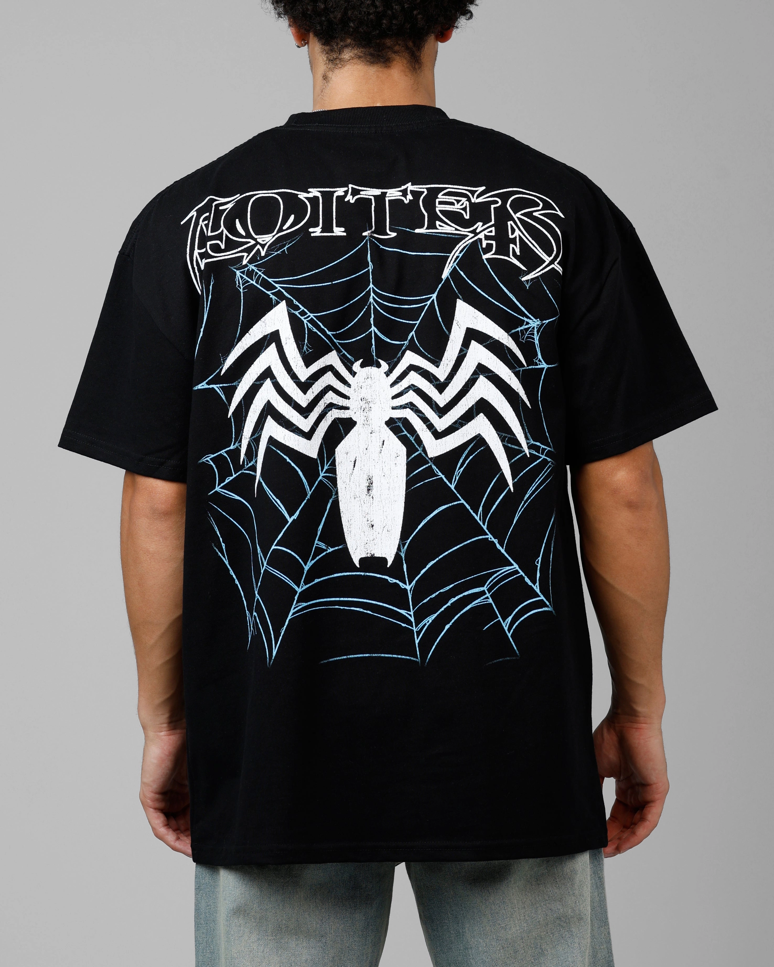 Loiter Marvel Spider-Man Symbiote Heavyweight T-Shirt Black simple design Sustainable Production Process