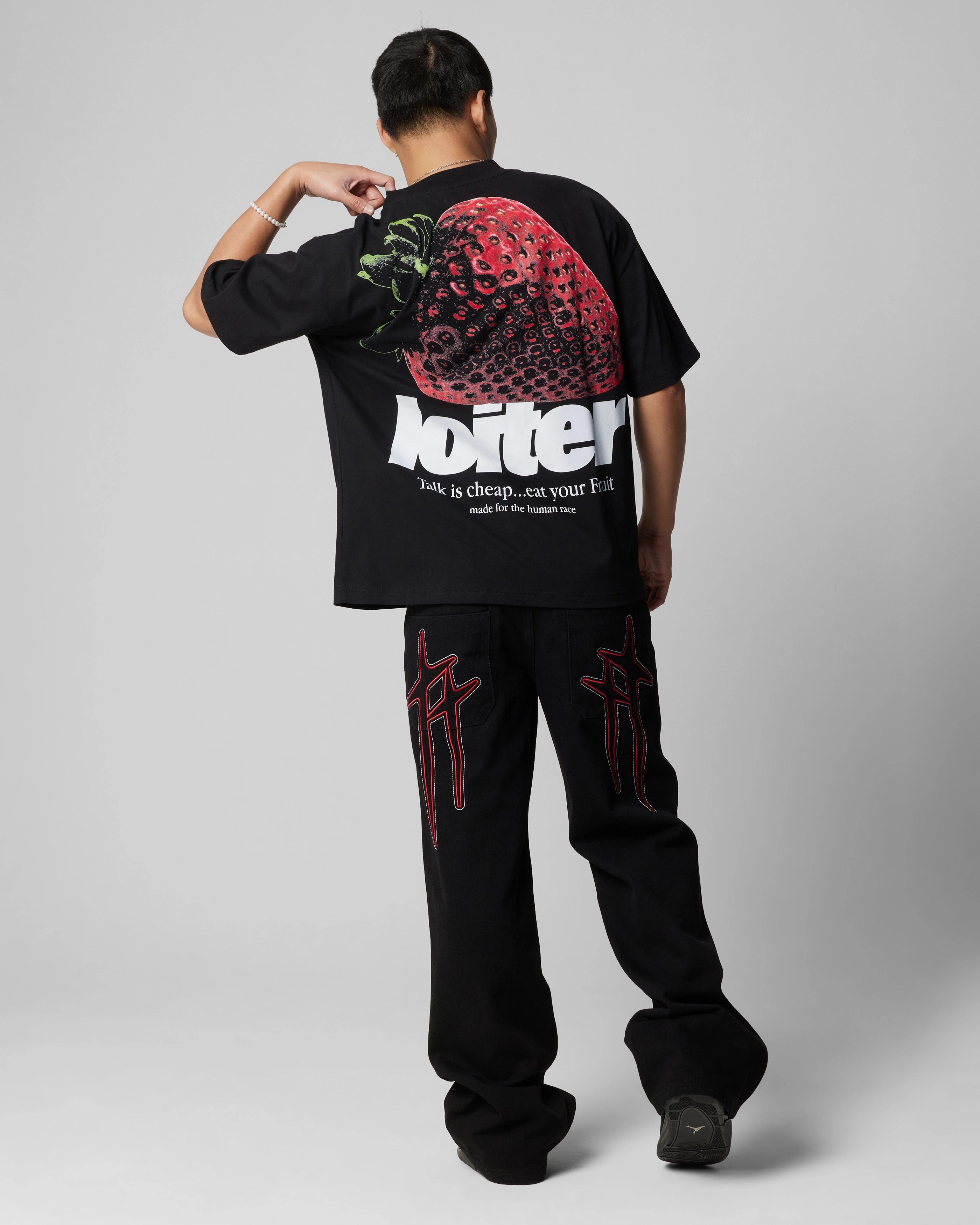 Loiter Menace Jean Black Clean Style Functional Fit