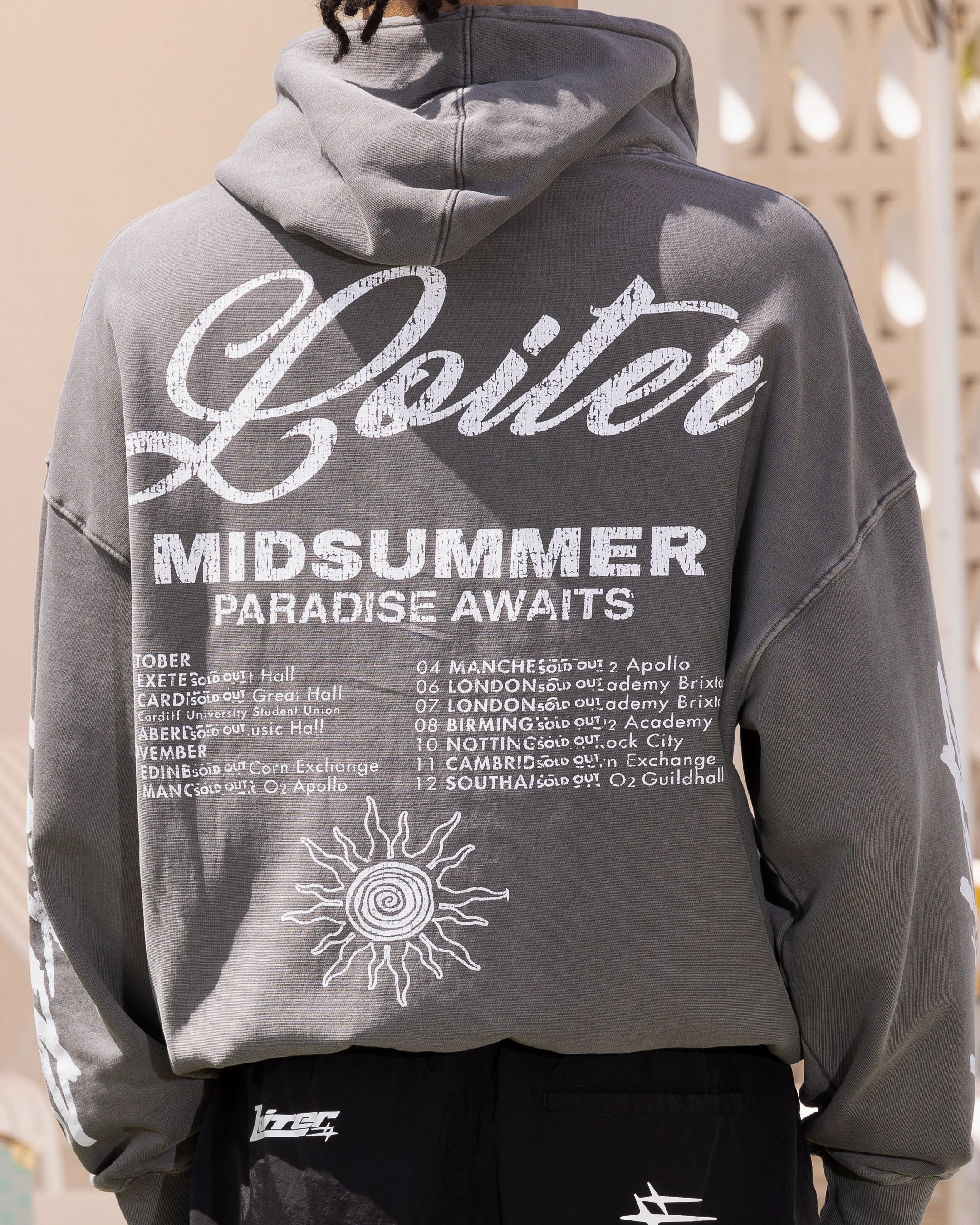 Legacy Compression Fit Loiter Midsummer Vintage Hoodie Charcoal