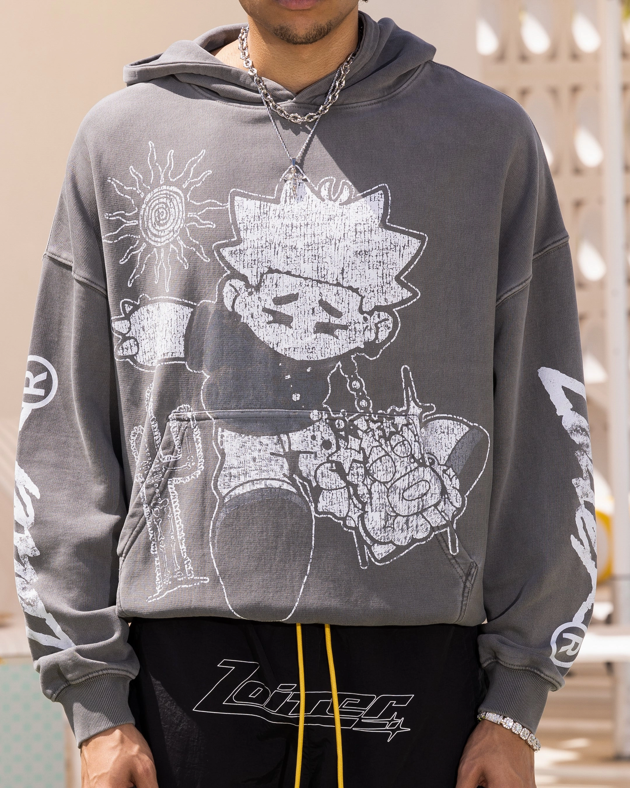 Loiter Midsummer Vintage Hoodie Charcoal Volunteer