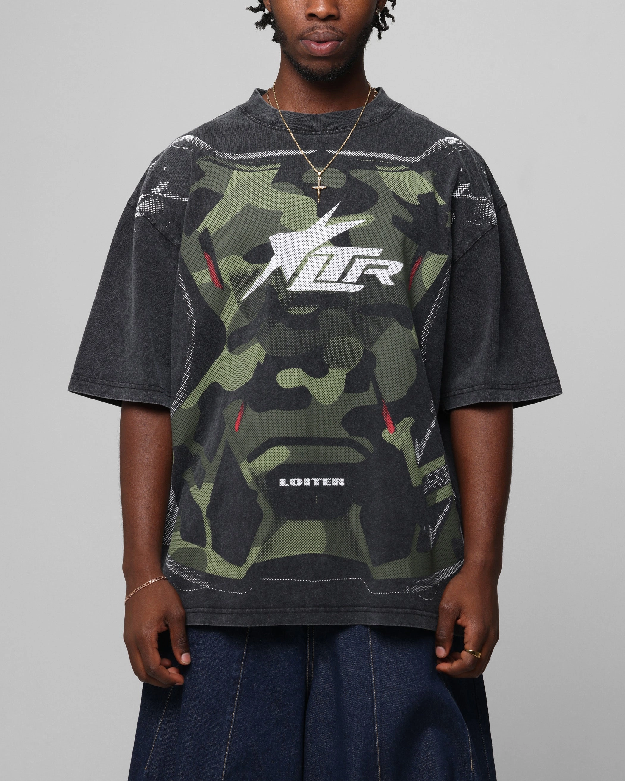 Loiter Motocross Vintage T-Shirt Vintage Black Minimalist Layer