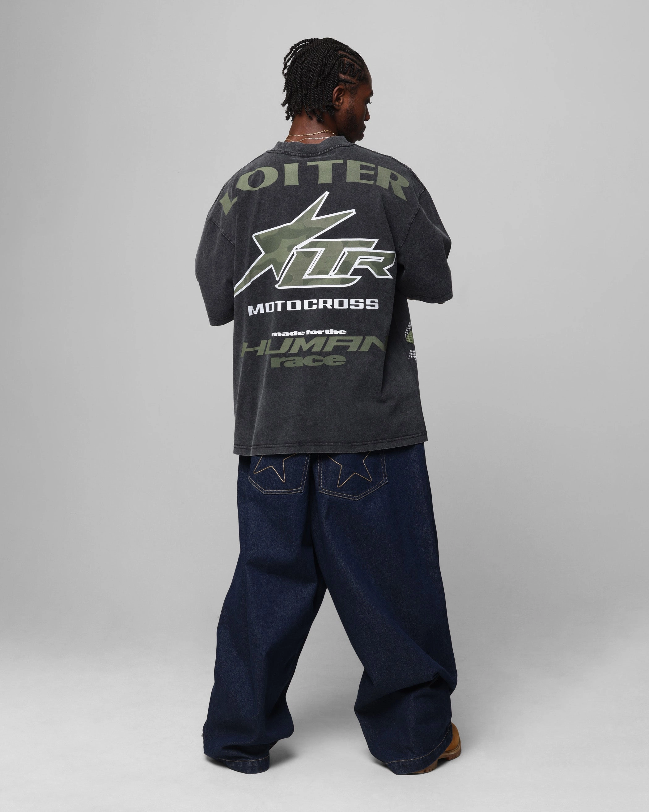 Loiter Motocross Vintage T-Shirt Vintage Black FadeResistantPrint black friday