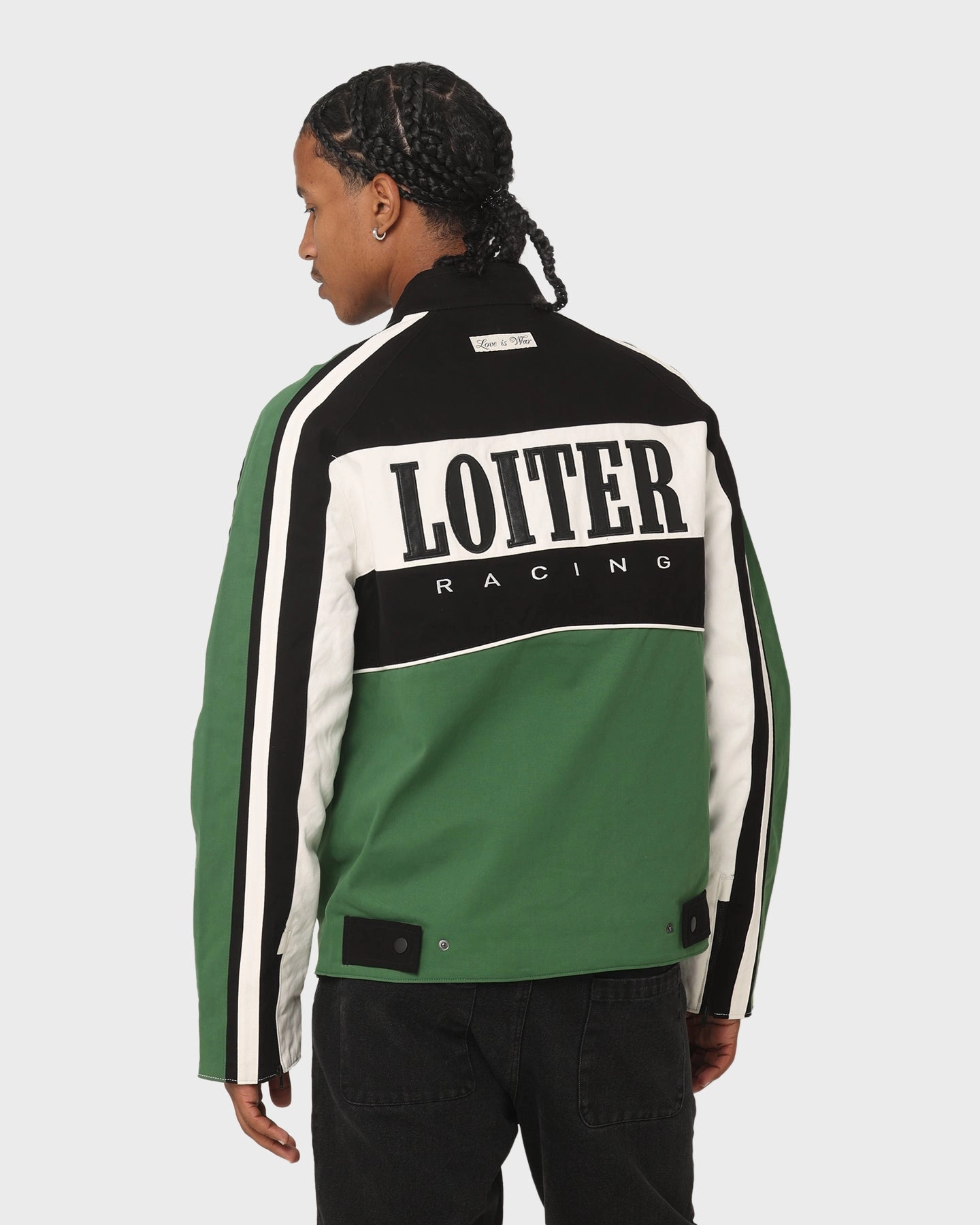 Loiter Motor Jacket Green Flexible Seams