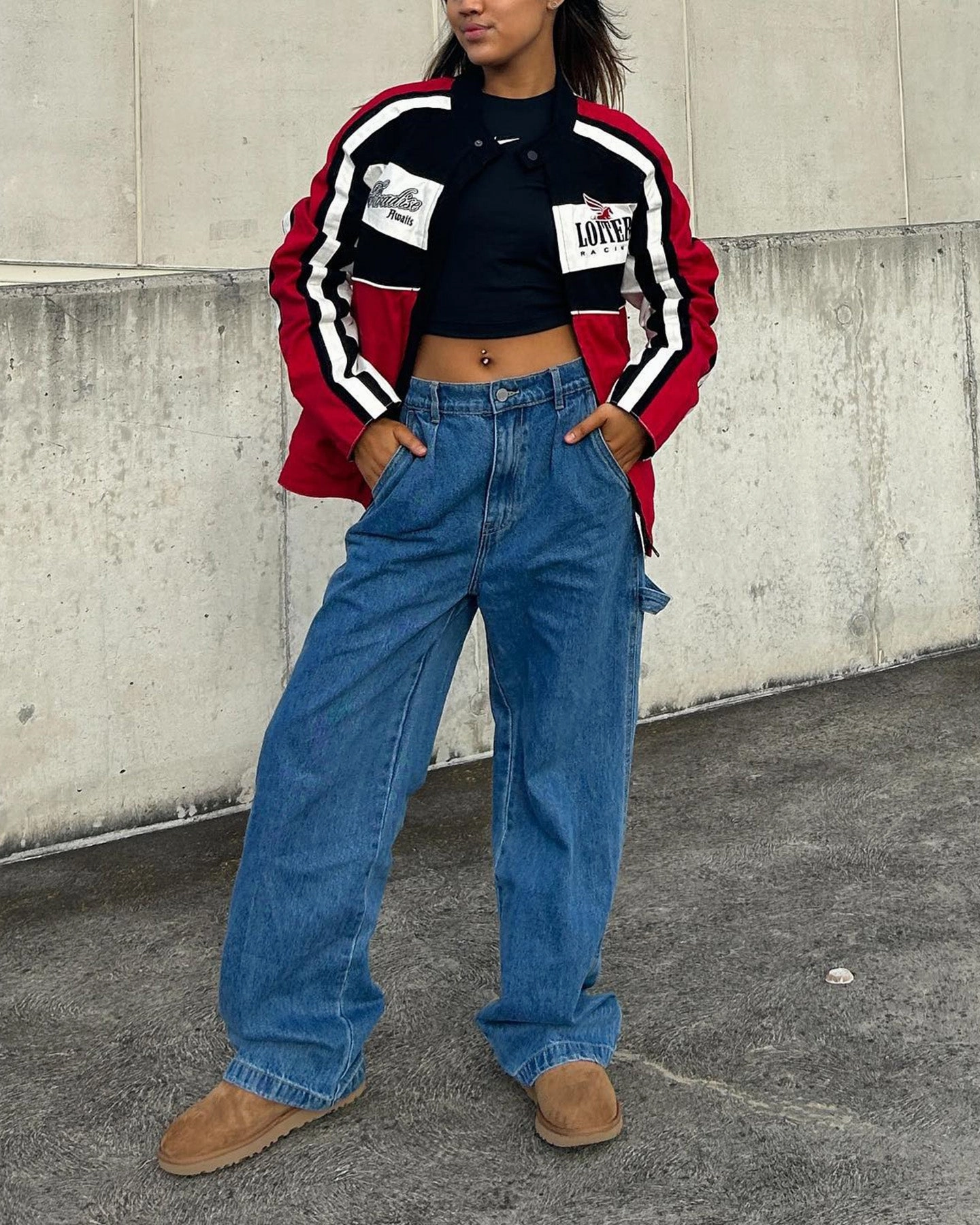Trendy Loiter Motor Jacket Red
