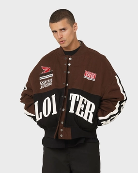 Loiter Motor Sport Jacket Brown Office Comfort