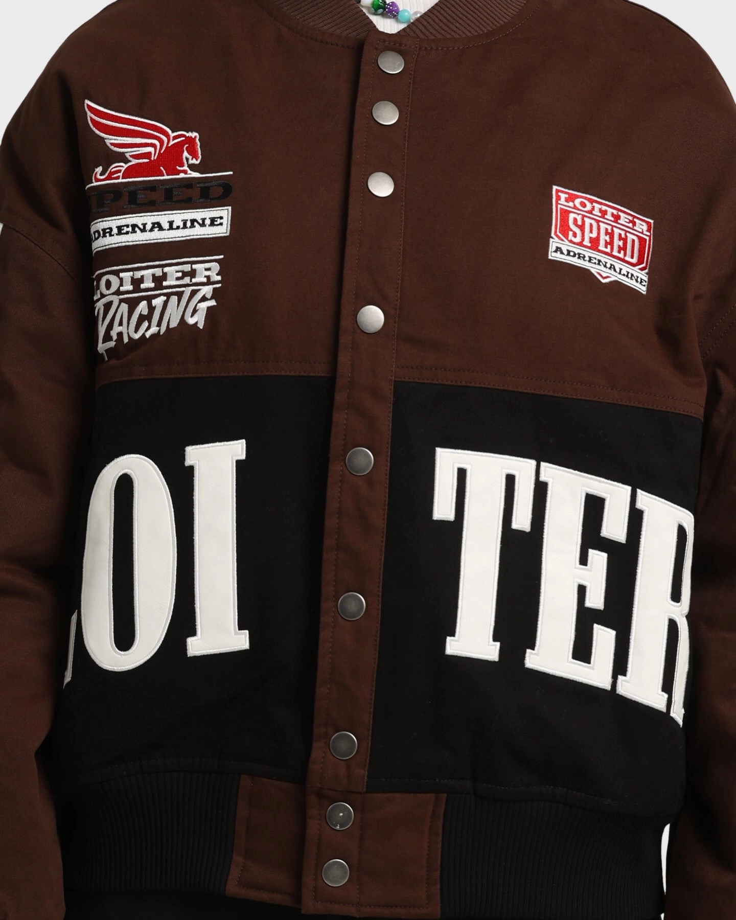 Loiter Motor Sport Jacket Brown Daily Wear