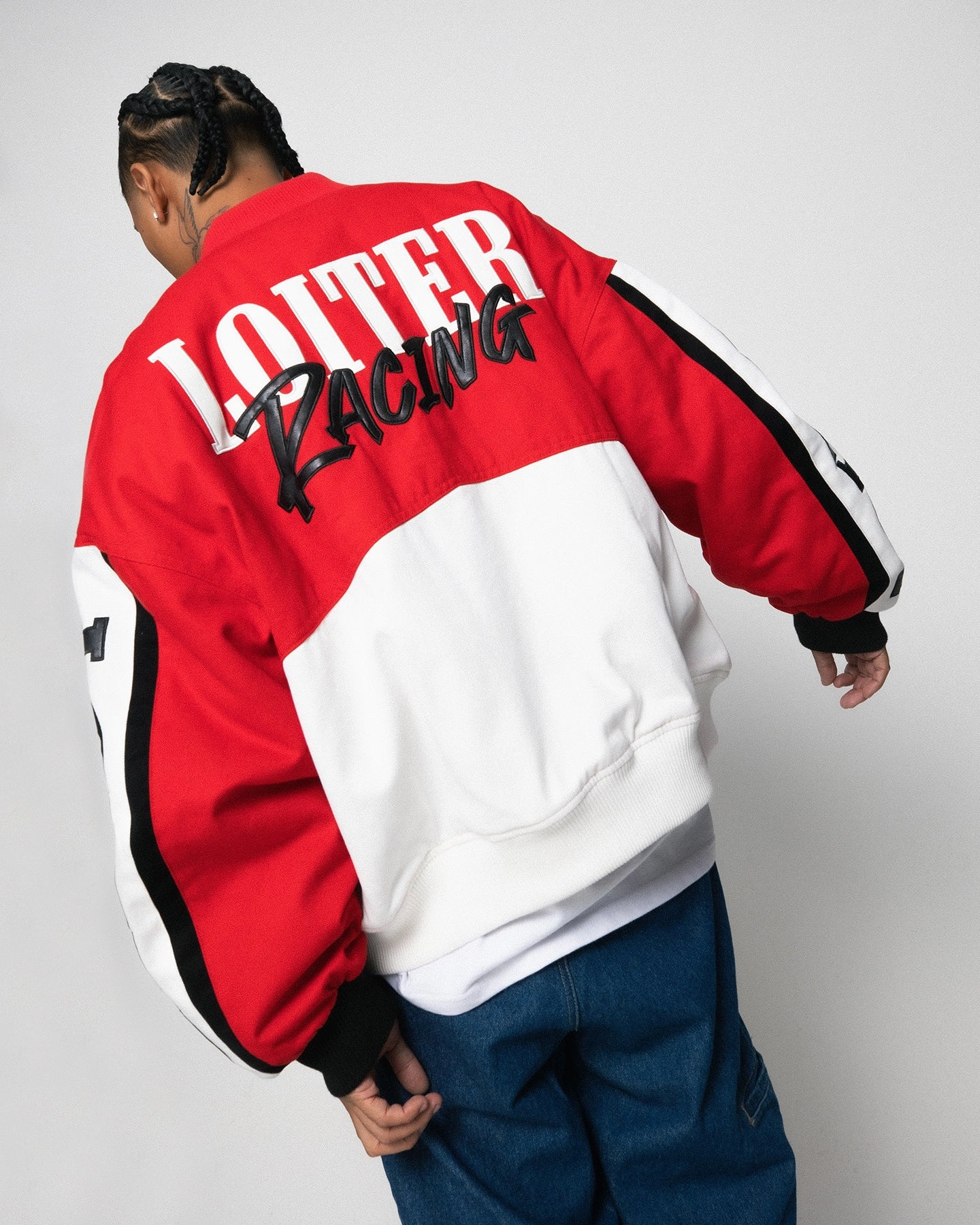 Project Loiter Motor Sport Jacket Red/Off White