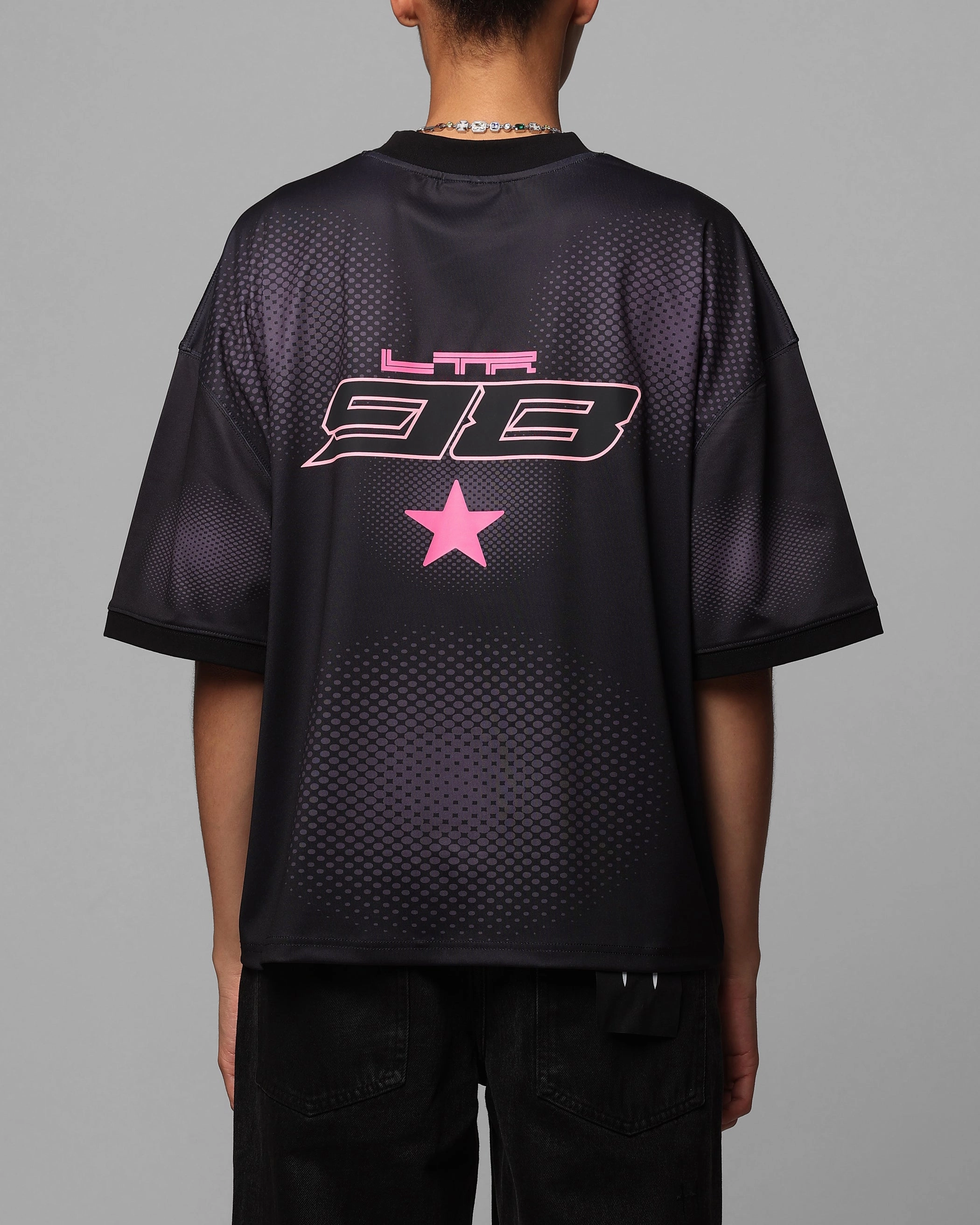Loiter Motorway Sport T-Shirt Black Flexible Ribbed Neckline
