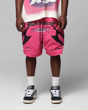 Fashion Forward Ergonomic Panel Design Loiter Motorway Walk Shorts Pink