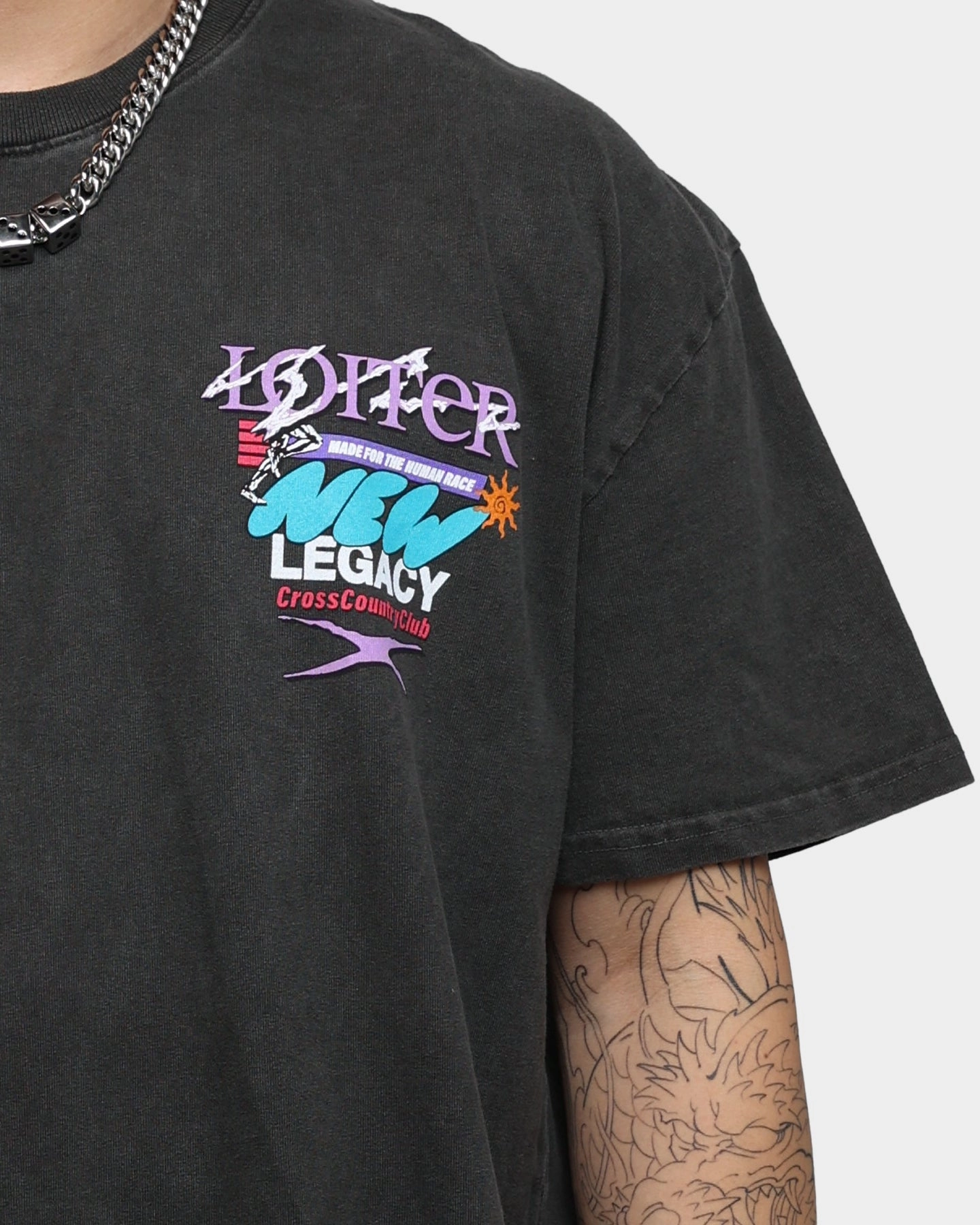 Loiter New Legacy Ultra Premium Vintage T-Shirt Black Wash Travel Trend