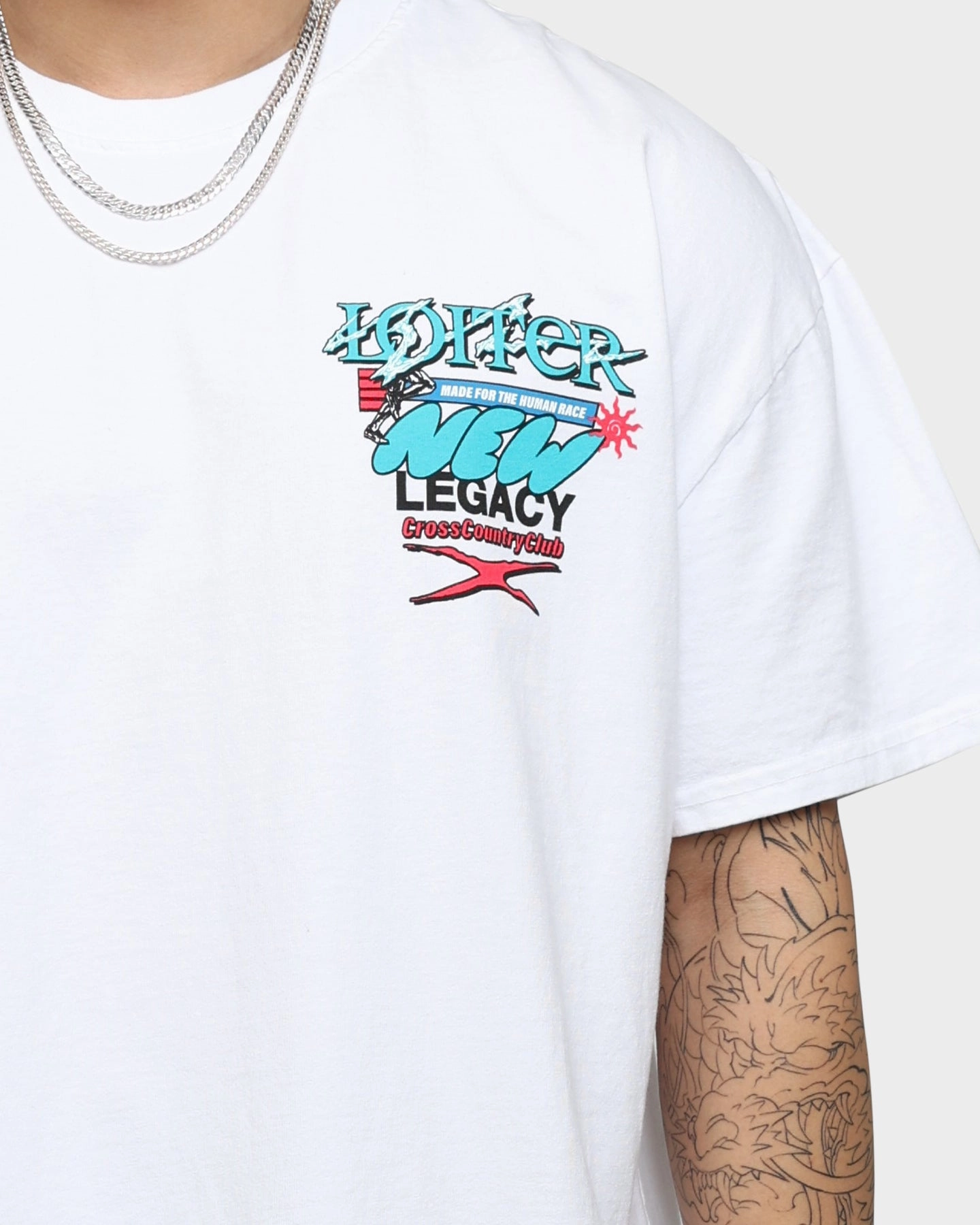 Loiter New Legacy Ultra Premium Vintage T-Shirt White Fashion Ready Non Fading Material