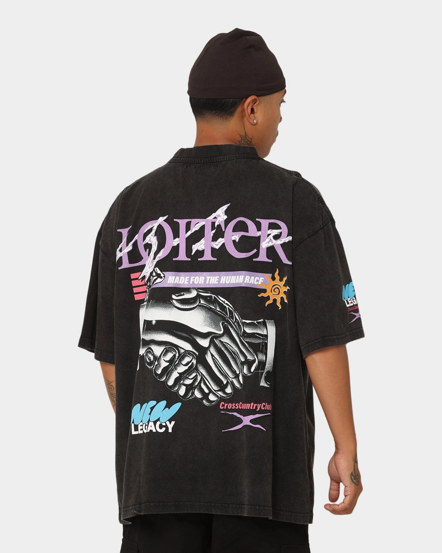 Chill Fit Loiter New Legacy Vintage T-Shirt Vintage Black