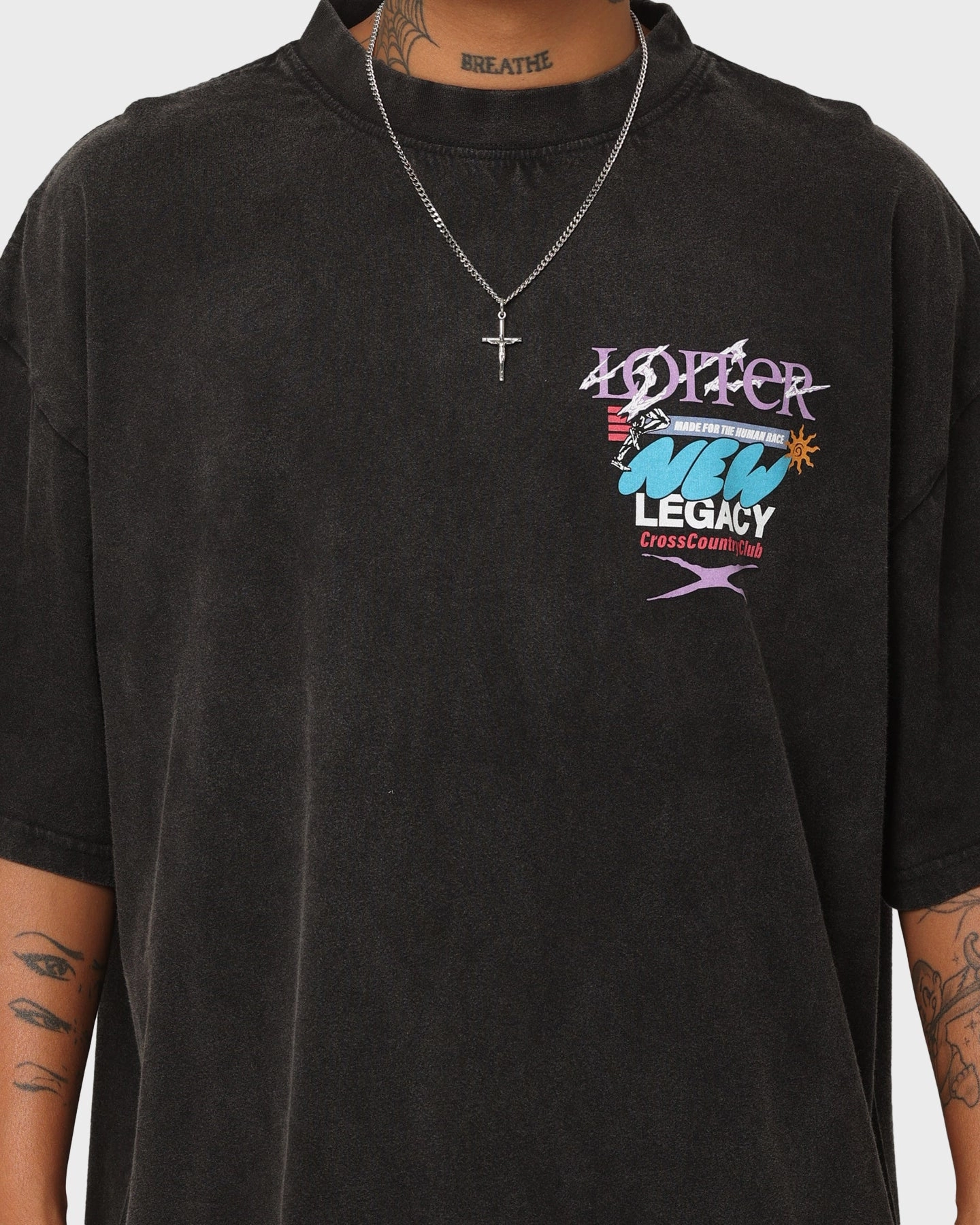 Loiter New Legacy Vintage T-Shirt Vintage Black Cool Weather Wear All Season Wear