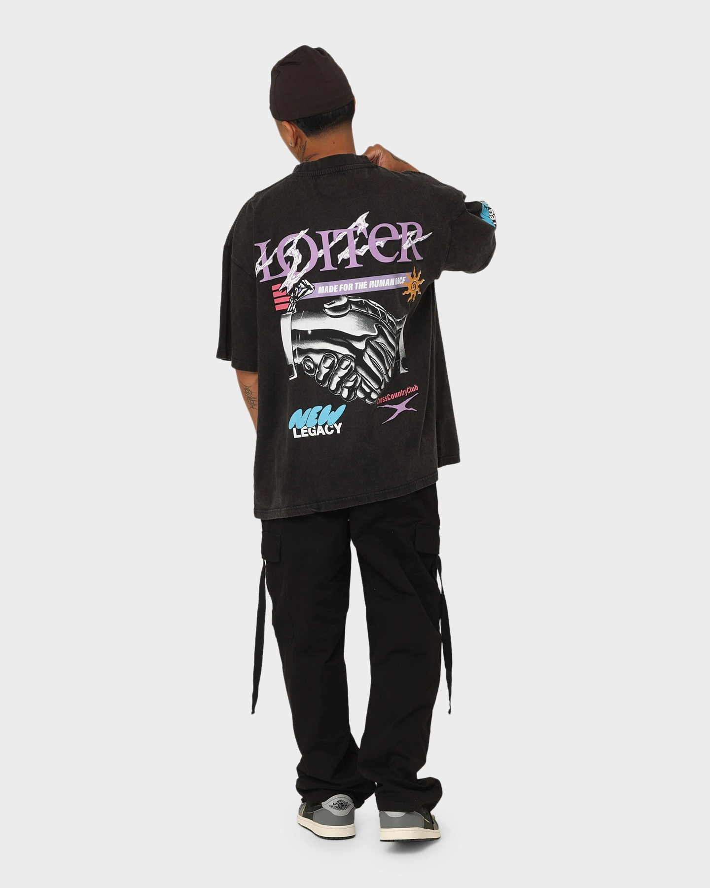 Relaxed Design Loiter New Legacy Vintage T-Shirt Vintage Black